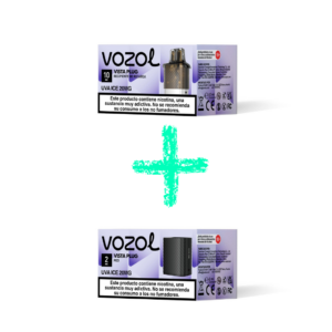 Cápsula Vozol Vista Plug (Grape Ice) 10000 Puffs sabor Uva Ice 20mg