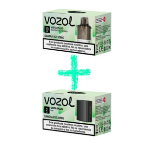 Cápsula Vozol Vista Plug Sandía Ice (Watermelon Ice) 10000 Puffs sabor Sandia Ice 20mg