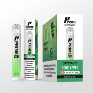 Crystal Prime Max Manzana Ácida 20mg sabor Sour Apple 20mg