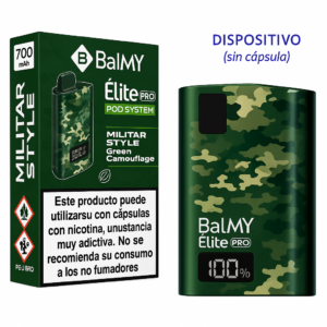 Dispositivo Balmy Elite Pro (Green Camouflage) sabor Militar 0mg