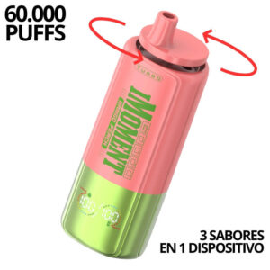 iMoment Turbo 60.000 caladas Sandía, Fresa Kiwi y Mango Melocotón 0mg