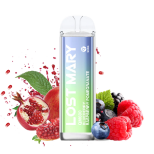 Lost Mary QM600 Arándano Frambuesa Granada 20mg sabor Blueberry Raspberry Pomegranate 20mg