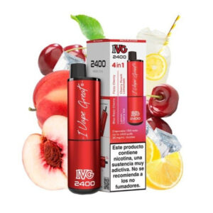 Pod Desechable IVG 2400 4 in 1 Edición Cereza (Cherry Edition) 20mg sabor 4 En 1 Cereza 20mg