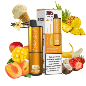 Pod Desechable IVG 2400 4 in 1 Edición Exótica (Exotic Edition) 20mg sabor 4 En 1 Exotic 20mg