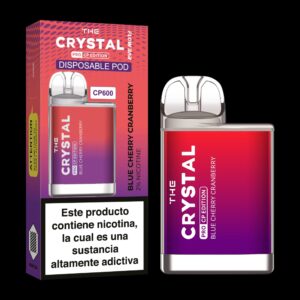 The Crystal CP600 Pro Arándano Cereza Arándano Rojo 20mg sabor Blue Cherry Cranberry 20mg