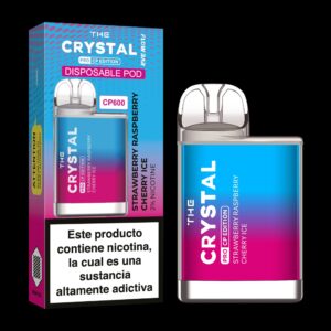 The Crystal CP600 Pro Fresa Frambuesa Cereza (Mix Ice) 20mg sabor Strawberry Raspberry Cherry Ice 20mg