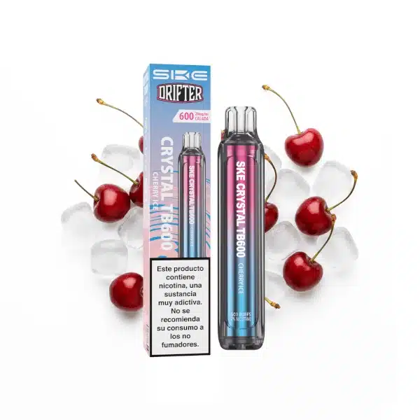 SKE x Drifter Crystal TB600 – Cereza Hielo (Cherry Ice) 20mg