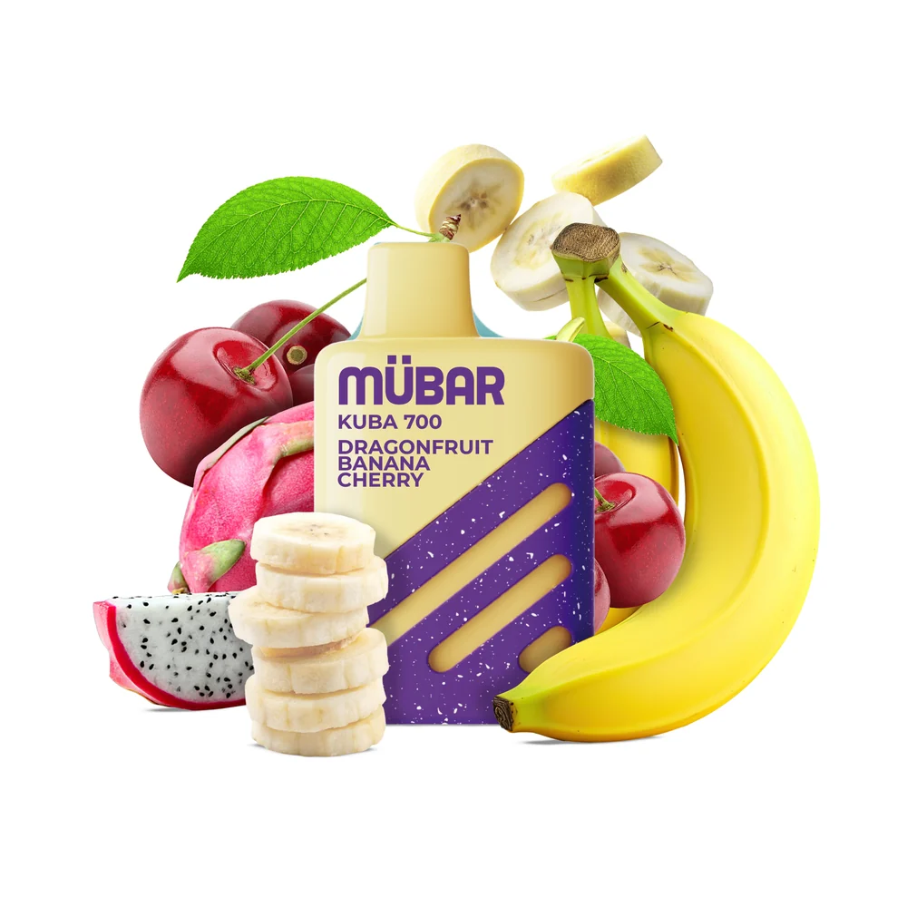 Mübar Kuba 700 Fruta del Dragón Plátano Cereza 20mg - vaper desechable