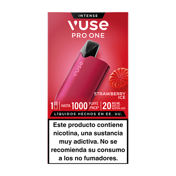 Vuse Pro One Box Fresa Ice 20mg vista frontal