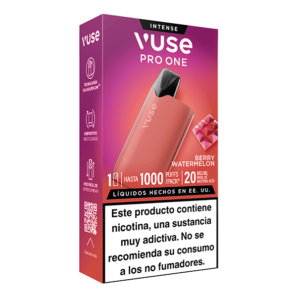 Vuse Pro One Box Frutos Rojos y Sandía 20mg lateral izquierdo