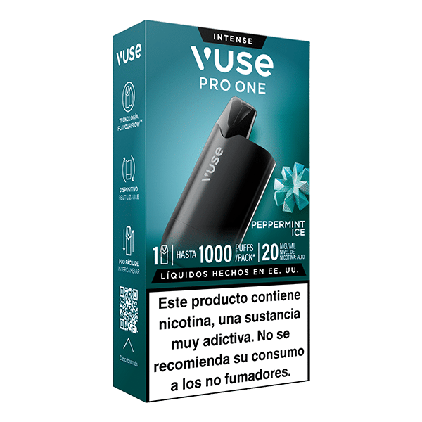 Vuse Pro One Box Menta Ice 20mg lateral izquierdo