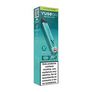 Vuse Go Reload 1000 Menta Ice 20mg lateral izquierdo