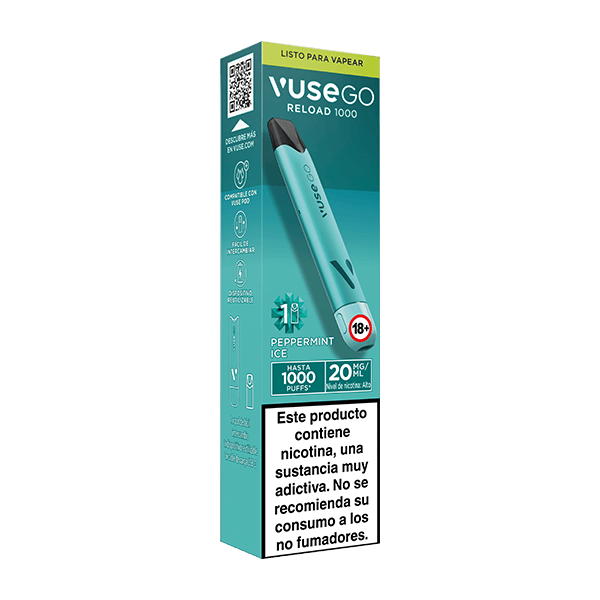 Vuse Go Reload 1000 Menta Ice 20mg lateral izquierdo