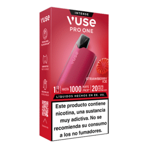 Vuse Pro One Box Fresa Ice 20mg lateral izquierdo