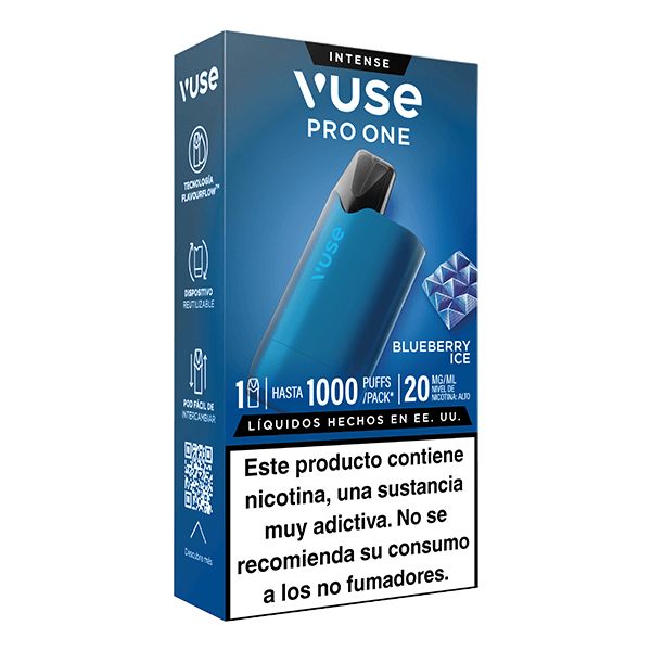 Vuse Pro One Box Arándano Ice 20mg lateral izquierdo