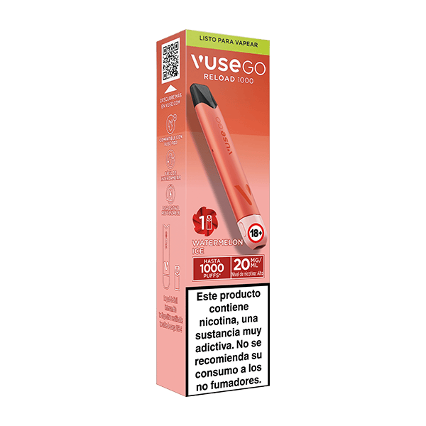 Vuse Go Reload 1000 Sandía Ice 20mg lateral izquierdo