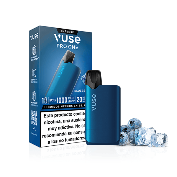 Vuse Pro One Box Arándano Ice 20mg - kit vaper recargable con dispositivo y pod incluido