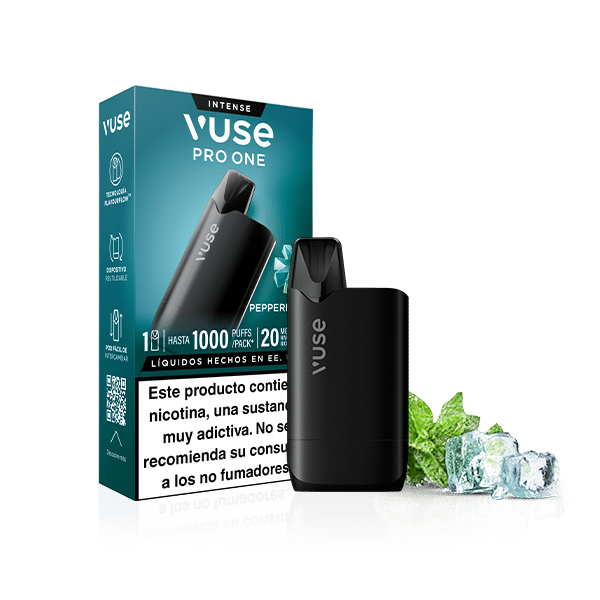 Vuse Pro One Box Menta Ice 20mg - kit vaper recargable con dispositivo y pod incluido