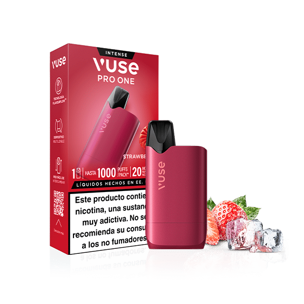Vuse Pro One Box Fresa Ice 20mg - kit vaper recargable con dispositivo y pod incluido
