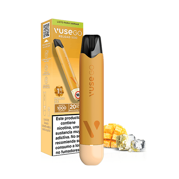 Vuse Go Reload 1000 Mango Ice 20mg - vaper pen recargable con recarga incluida