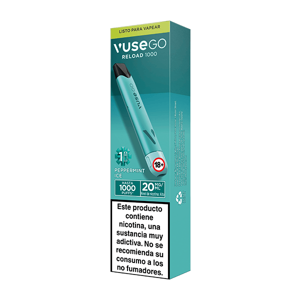 Vuse Go Reload 1000 Menta Ice 20mg lateral derecho