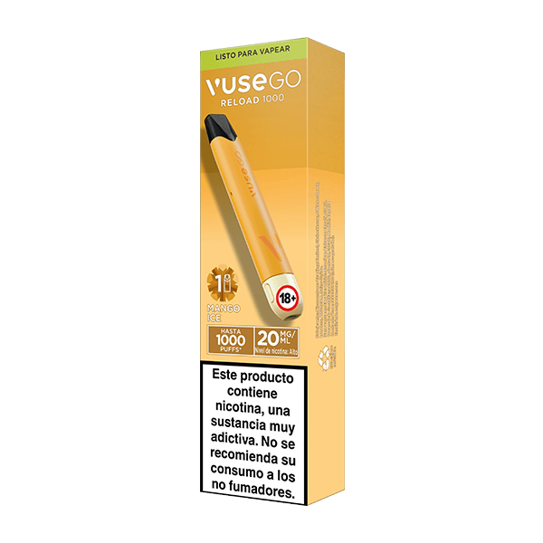 Vuse Go Reload 1000 Mango Ice 20mg lateral derecho
