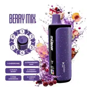 MUBAR 6EN1 240K Berry Mix 0mg pod recargable 6 sabores