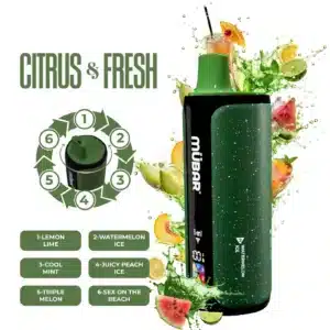 MUBAR 6EN1 240K Citrus & Fresh 0mg pod recargable 6 sabores