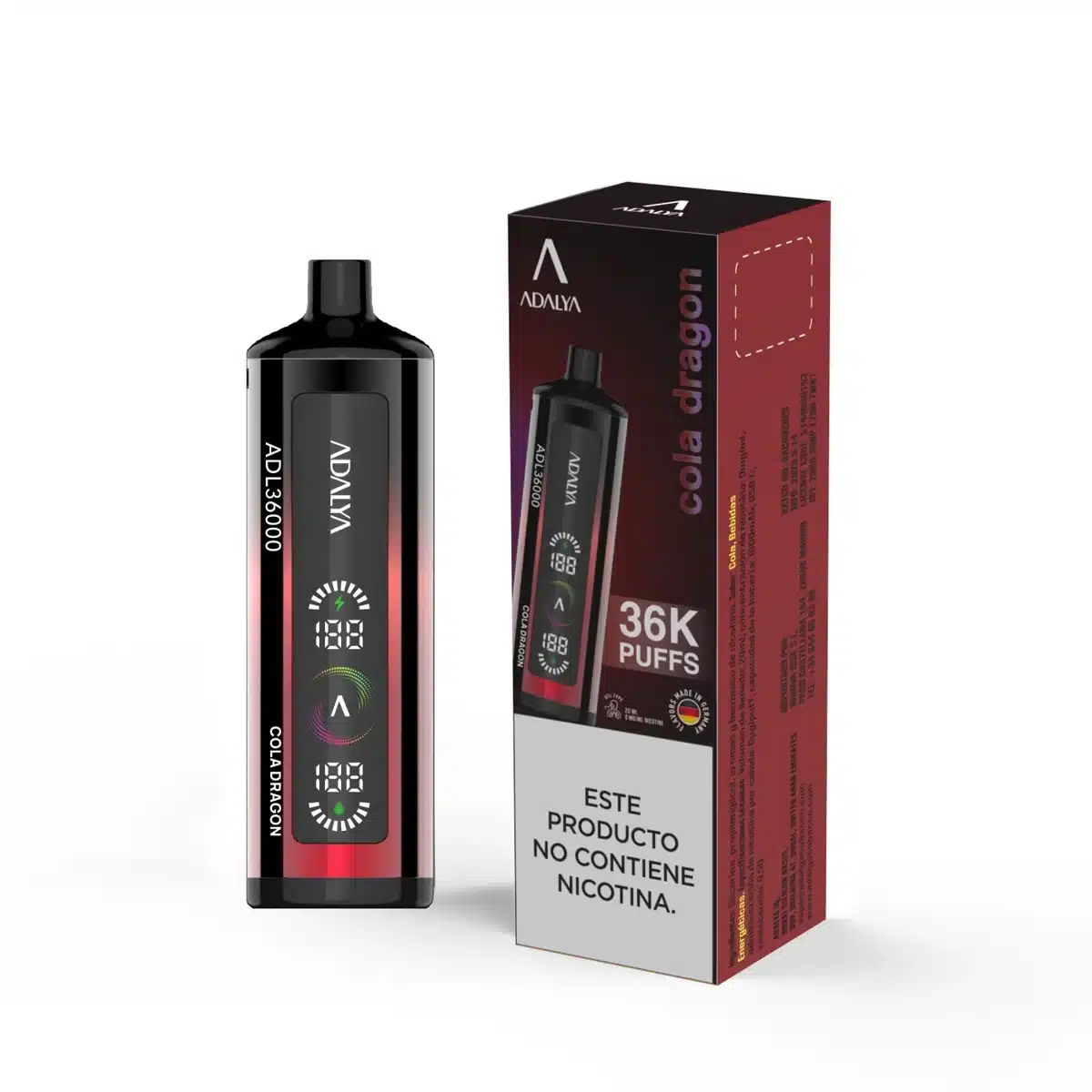 ADALYA ADL36000 Cola Dragon 36K puffs 0mg vaper desechable sin nicotina