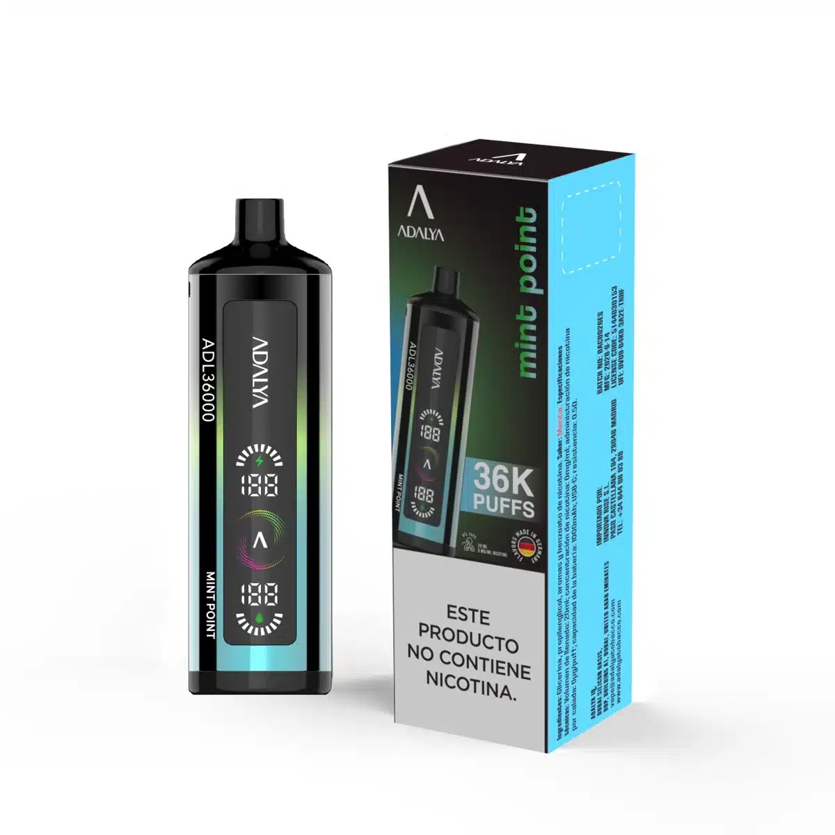 ADALYA ADL36000 Mint Point 36K puffs 0mg vaper desechable sin nicotina